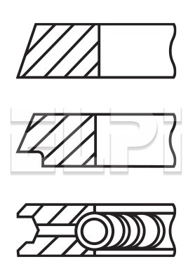Set segmenti piston, compresor LP189 3424 STD ELPI